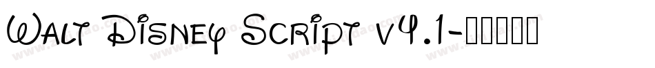 Walt Disney Script v4.1字体转换